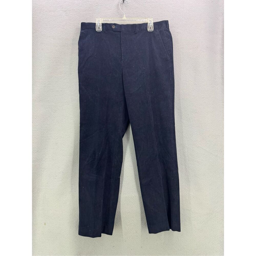 Lauren Ralph Lauren Mens Blue Corduroy Utility Press Trouser Pants Size 36Wx32L